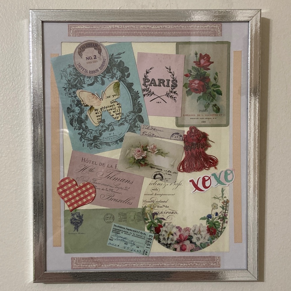 Framed Love Collage Art